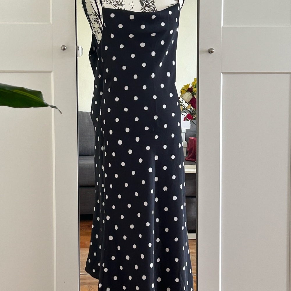 Shona Joy Blue Spaghetti Strap Sundress Midi